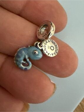 Pandora Blue Chameleon Charm Pendant